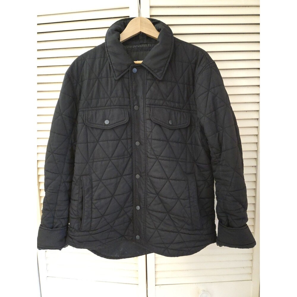 ANDREW MARC MENS DIAMOND QUILTED JACKET BLACK sz M LIGHTWEIGHT